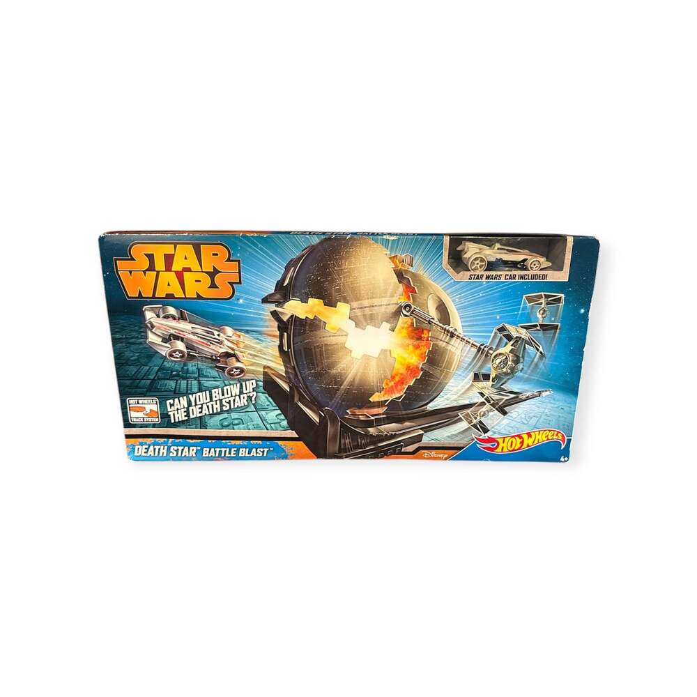Hot Wheels Star Wars Death Star Battle Blast Track Set with Exclusive Car